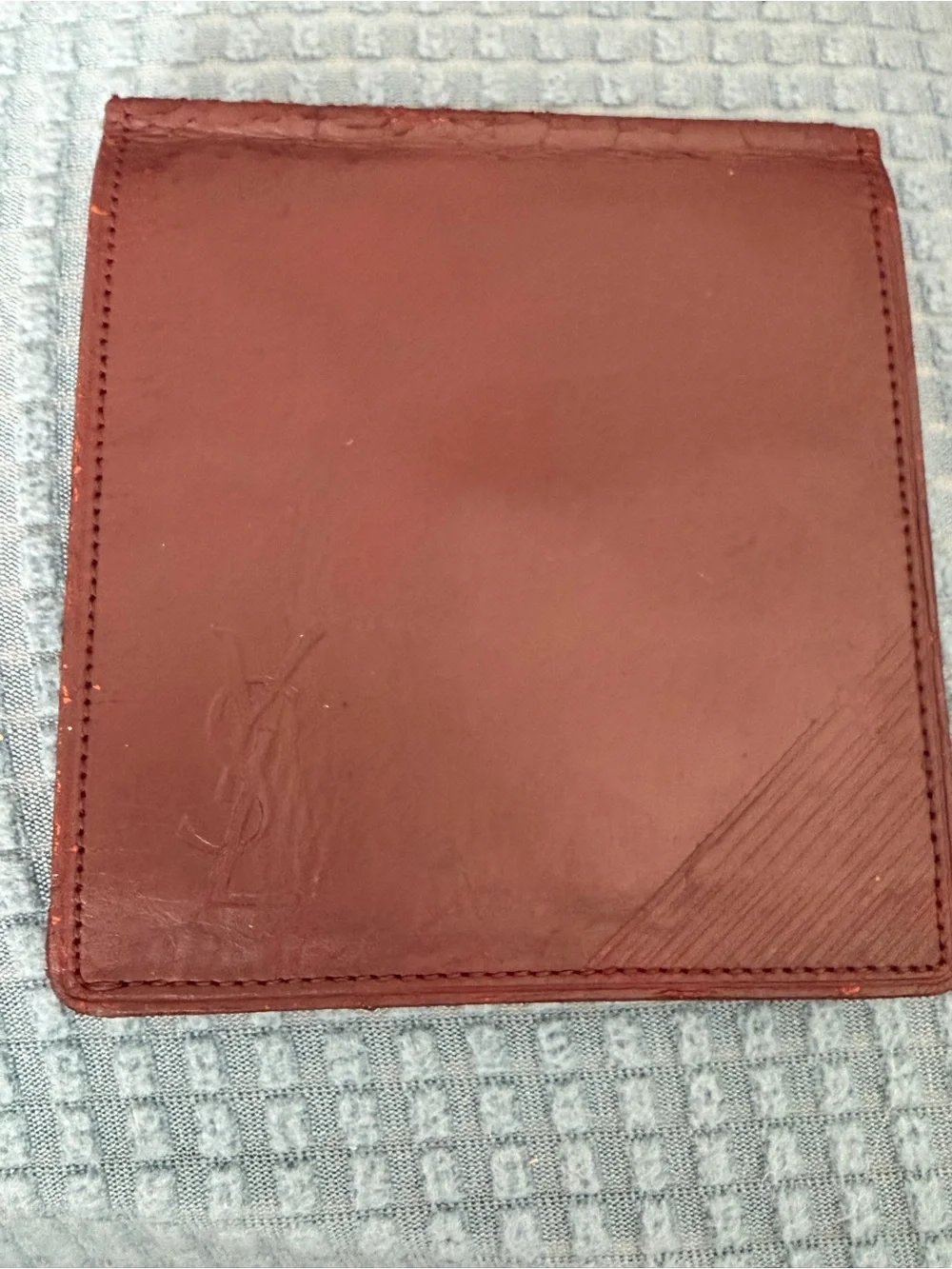 Yves Saint Laurent Men's Burgundy Leather wallet